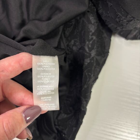 NWT Calvin Klein Textured Black Midi Dress Size 12 QQ0840 - Picture 9 of 10